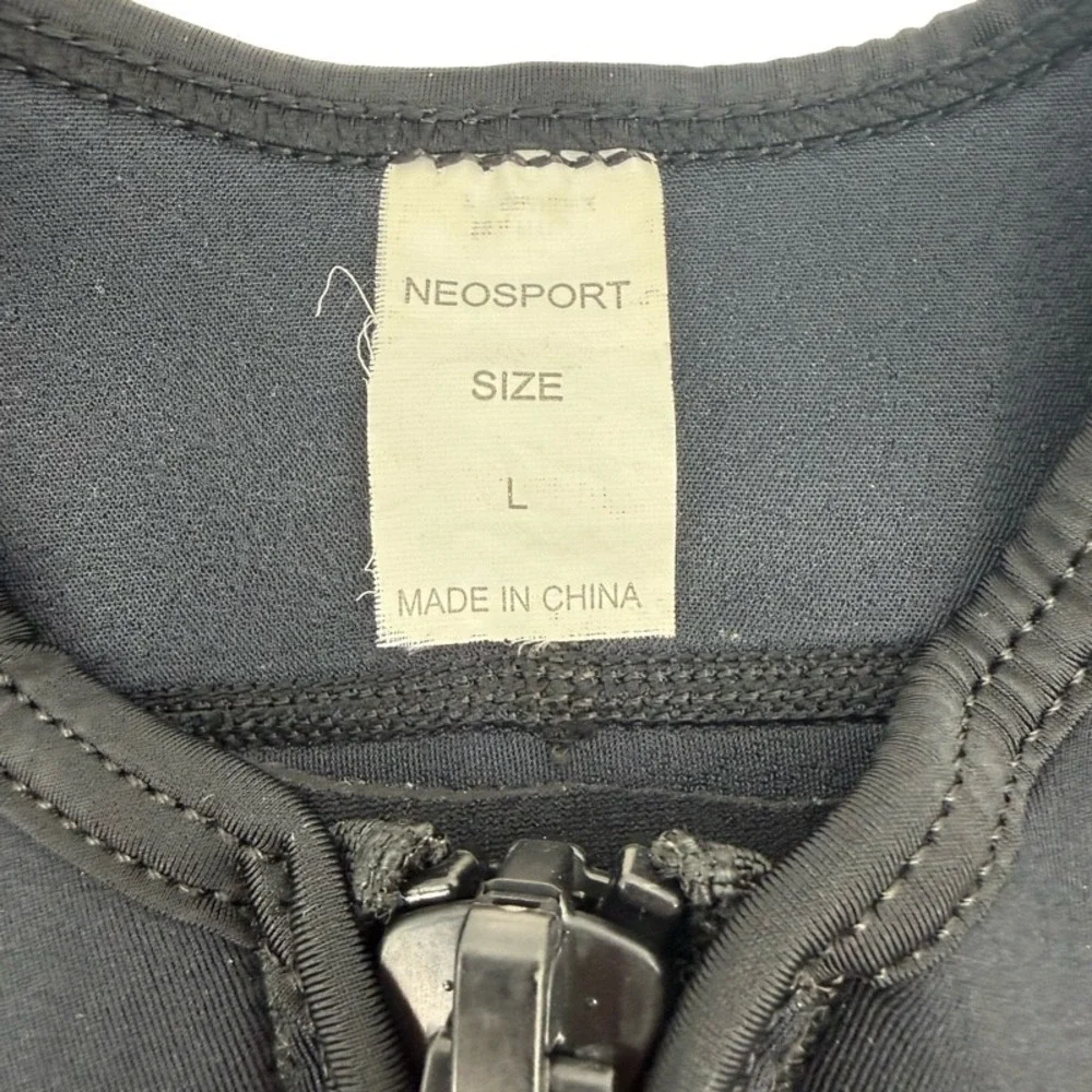 NeoSport Large Wetsuit Vest Black 2.5mm X-SPAN Full Zip Sleeveless‎ Scuba Unisex